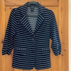Blue with white striped blazer